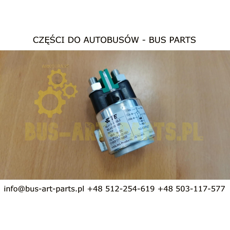 PRZEKAŹNIK PRĄDU PRACY KISSLING 300A 24V 18-32V KISSLING 30.311.12 NO/ON CONTACT BISTABILNY / ZASTĘPUJE 30.311.12.932