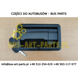 KLAMKA KLAPY KASETA NEOPLAN BOVA SCANIA IRIZAR SPRINTER BLOKOWANA MANUALNIE ZAMIENNIK Z WKŁADKĄ I 2 KLUCZYKAMI / BEZ CYLINDERKA