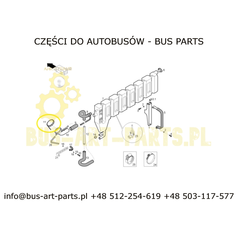 KOREK CHŁODNICY VAN HOOL 1,5BAR 10780557  11116400 3 ZĄBKI