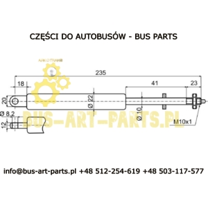 SIŁOWNIK FOTELA 500N SETRA S3.. S315HD  STARA BOVA MERCEDES O303