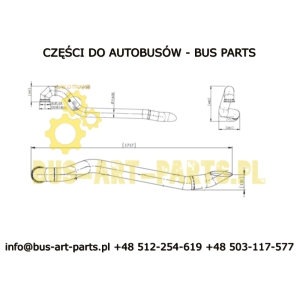 RURA WYDECHOWA KOŃCOWA DŁUGA  Z OTWOREM NA CZUJNIK NOX SCANIA IRIZAR