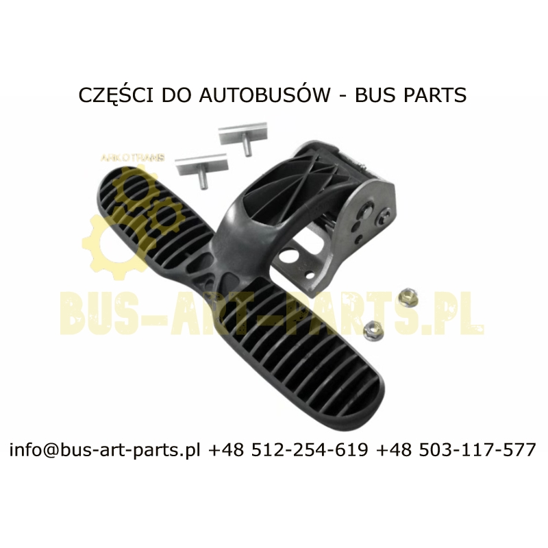 PODNÓŻEK FOTELA KIEL 2 ŚRUBY MAN NEOPLAN VDL BOVA VAN HOOL AVANCE CZARNY