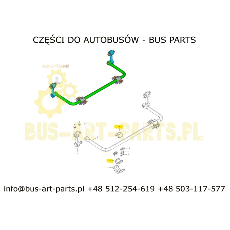 TULEJA STABILIZATORA BOVA VDL SYNERGY 41139058 PÓŁPANEWKA STABIIZATORA
