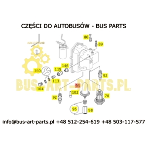 ZBIORNIK MEMBRANA POMPY ADBLUE MERCEDES TRAVEGO TOURISMO SETRA S4.. EURO 4 EURO 5