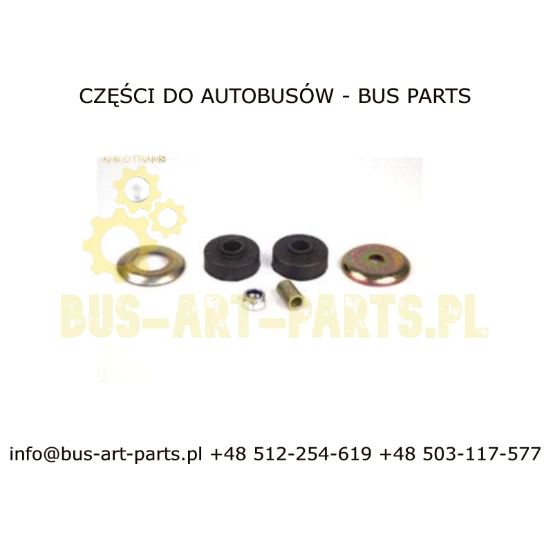 ZESTAW MONTAŻOWY AMORTYZATORA Z BLACHAMI I TULEJAMI GUMA AMORTYZATORA BOVA MERCEDES SETRA SCANIA 60X20X19/24