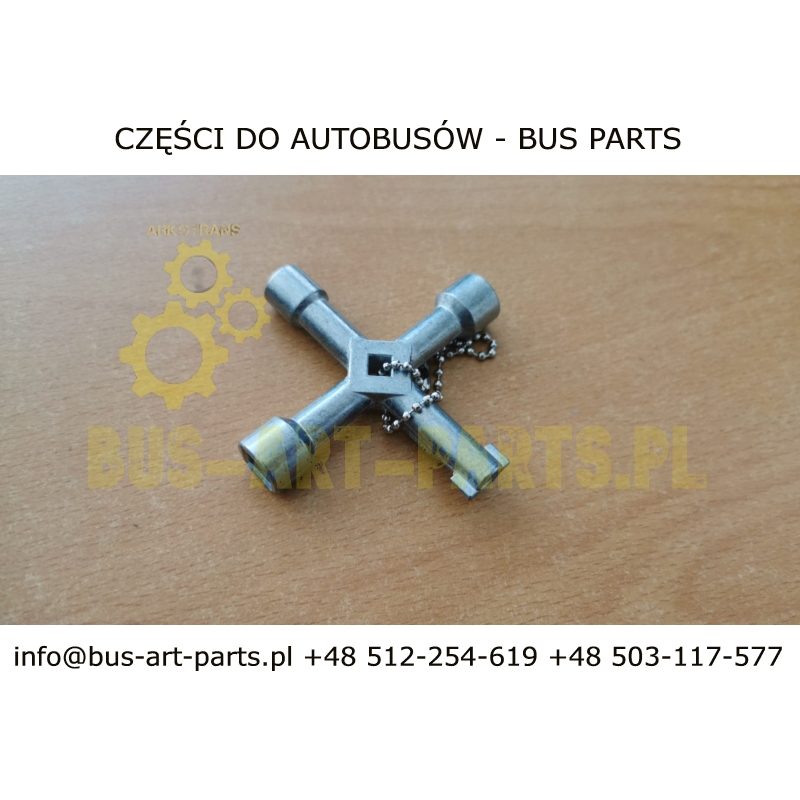 KLUCZ ZAMKA KLAPY UNIWERSALNY 5 FUNKCYJNY  KWADRAT 5mm 6mm 8mm TRÓJKĄT 9mm MOTYLEK 3-5mm
