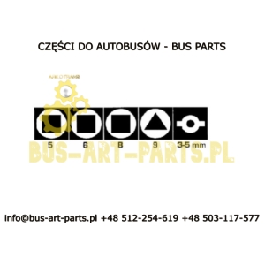 KLUCZ ZAMKA KLAPY UNIWERSALNY 5 FUNKCYJNY  KWADRAT 5mm 6mm 8mm TRÓJKĄT 9mm MOTYLEK 3-5mm