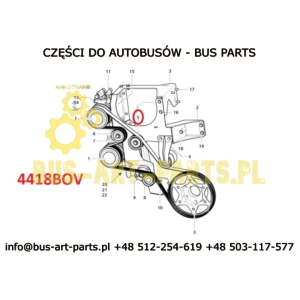 ROLKA PASKA BOVA VDL FUTURA II MAGIQ SILNIK MX ( 8 ROWKOWA 8PK)
