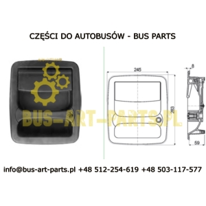 !!! WYCOFANA !!! KLAMKA KLAPY KASETA SOLARIS VACANZA VAN HOOL EX