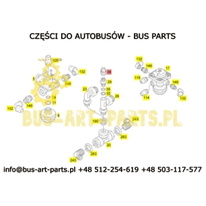 CZUJNIK CIŚNIENIA HAMULCA RĘCZNEGO SETRA S4.. S415 GT GT-HD S5.. S500 HD HDH MERCEDES TOURISMO TRAVEGO SPADKU CIŚNIENA 6,4BAR