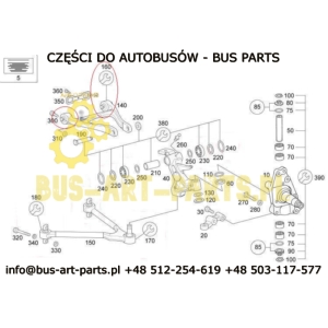 TULEJA WAHACZA GÓRNEGO ZF RL75 PRZÓD GÓRNY