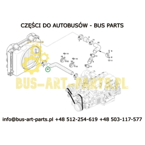 RURA PRZEWÓD INTERCOOLERA MERCEDES TRAVEGO TOURISMO SETRA S4.. EURO 4 EURO 5 OE MERCEDES 0039976752 A0039976752 L-1190mm