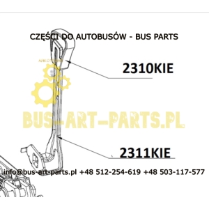 NAKŁADKA DŹWIGNI ZWALNIANIA OPARCIA FOTELI KIEL PRZY OKNIE  BOVA SOLARIS VACANZA NEOPLAN