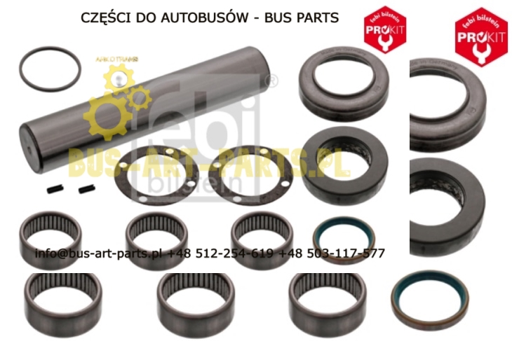 ZESTAW NAPRAWCZY ZWROTNICY SETRA S2.. S215 S3.. S315 S317 S319 HD HDH GT GT-HD UL H Z ŁOŻYSKIEM OPOROWYM ROLKOWYM 45X229 PRZÓD P