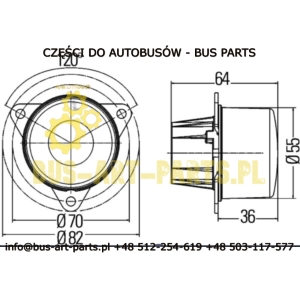 LAMPA STOP BIAŁA MODUŁOWA LED VDL FUTURA II PRZÓD TYŁ 24V