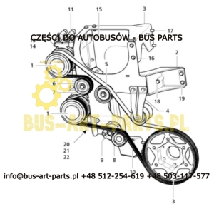 PASEK KLIMATYZACJI BOVA VDL FUTURA II MAGIQ SILNIK DAF MX