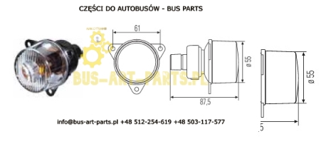 LAMPA KIERUNKOWSKAZU BIAŁA MODUŁOWA BOVA SOLARIS SOLBUS