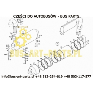 TŁUMIK SETRA S315UL S317UL EURO 3 OM457HLA MERCEDES INTEGO EURO 3 2001-