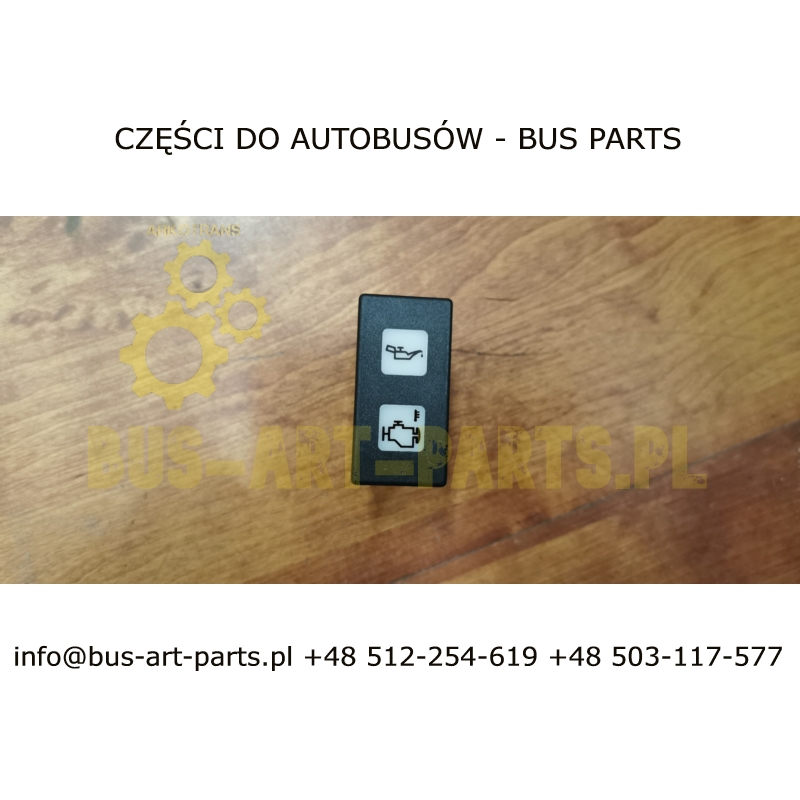 KONTROLKA CIŚNIENIA OLEJU I TEMPERATURY SILNIKA  BOVA 2002-2006 EURO 3 CZERWONA