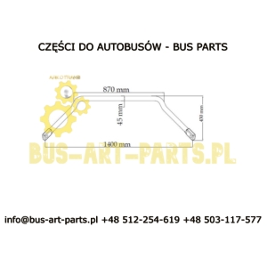 DRĄŻEK STABILIZATORA VOLVO 9700 9900 PRZÓD Q-45mm