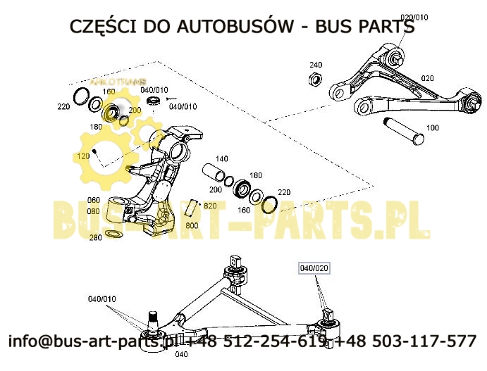 WAHACZ PRZEDNI DOLNY ZF RL75 SETRA MB BOVA SOLARIS