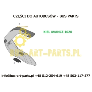 NAKŁADKA PODŁOKIETNIKA BOVA VDL FUTURA MAN NEOPLAN KIEL AVANCE TRIO CZARNY AVANCE 1020