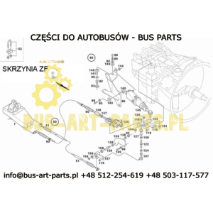 LINKA ZMIANY BIEGÓW SETRA S315 GT-HD OM442LA ZF 8S180