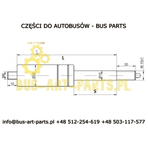 SIŁOWNIK FOTELA VOGEL 600N L-107 S-28 BOVA NEOPLAN FOTELE VOGEL L-170 CAŁKOWITA BEZ ZAWORU