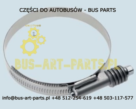 OPASKA ŁĄCZNIKA INTERCOOLERA UNIWERSALNA SZEROKA ZE SPRĘŻYNĄ Q-108-130/17
