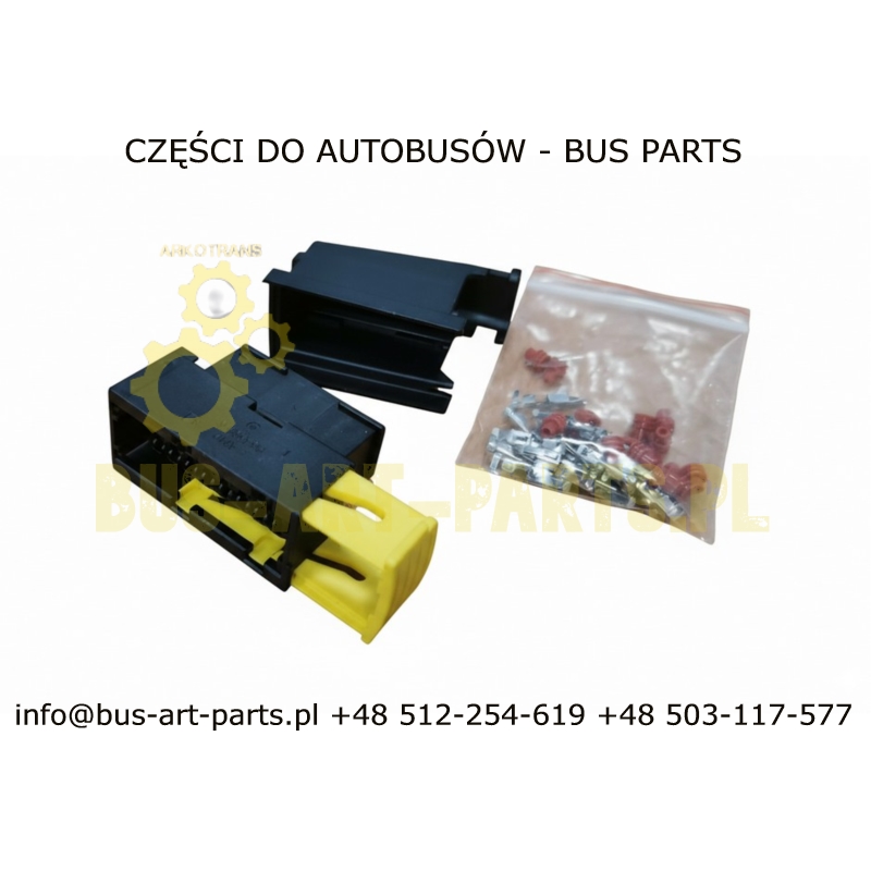WTYCZKA - OBUDOWA WTYCZKI STEROWNIKA SILNIKA SETRA MERCEDES OM457 MAŁA 16-PINOWA -  KPL Z PINAMI I USZCZELKAMI