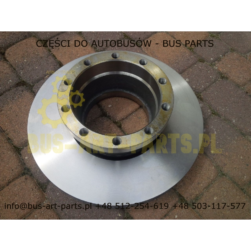 TARCZA HAMULCOWA VAN HOOL T9.. T8.. OŚ EATON DANA MERITOR 434X135 10XM16/220 Z PIERŚCIENIEM ABS 95-2005