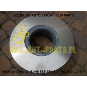 TARCZA HAMULCOWA VAN HOOL T9.. T8.. OŚ EATON DANA MERITOR 434X135 10XM16/220 Z PIERŚCIENIEM ABS 95-2005