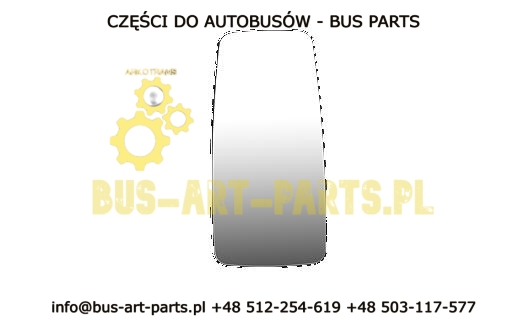 WKŁAD LUSTRA DUŻY  MERCEDES TROURISMO TRAVEGO EURO3 EURO 5 2000-2017 SETRA S4..