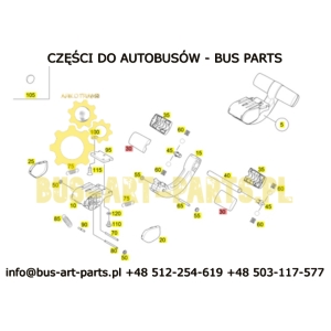 NAKŁADKA PODNÓŻKA FOTELA FOTELA NSC EVOBUS PO 2009- SETRA S4.. S5.. MERCEDES TOURISMO TRAVEGO