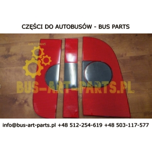 ODBLASK CZERWONY BOCZNY LEWY KOMPLET MAN LION 2005- PO LIFCIE R02 R07 R08 R09