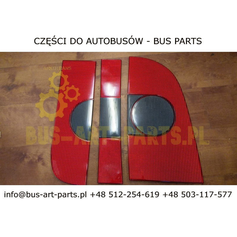 ODBLASK CZERWONY BOCZNY LEWY KOMPLET MAN LION 2005- PO LIFCIE R02 R07 R08 R09
