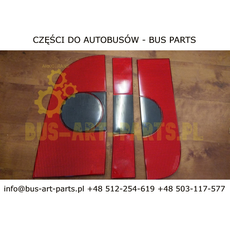 ODBLASK CZERWONY BOCZNY PRAWY KOMPLET MAN LION 2005- PO LIFCIE R02 R07 R08 R09