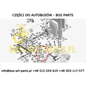SIŁOWNIK NAPINACZA PASKA WENTYLATORA SETRA S215 S315 HD EURO 0 EURO 1  ZAMIENNIK