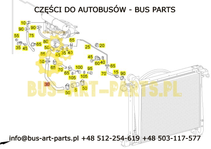 RURA CHŁODZENIA SILNIKA SETRA S5.. MERCEDES TOURISMO EURO A6325000291 6325000291