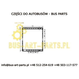 CHŁODNICA WODY TEMSA OPALIN 9 2006- 705X690X77