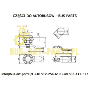 ZAMEK KLAPY UNIWERSALNY NA KWADRAT A-18,5mm L-45mm