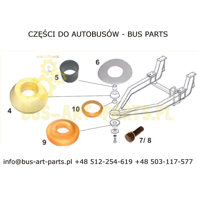 TULEJA TYLNEGO WÓZKA NEOPLAN Q-280 NOWY TYP NEOPLAN STARLINER EUROLINER 2004- 11118428 36960220001 11117980 36432400006 PIANKA N