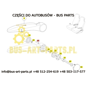 KOŁEK ROZPRĘŻNY MOCOWANIA PODŁOKIETNIKA SETRA MERCEDES TOURISMO FI-8mm