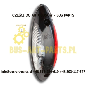 LAMPKA OBRYSOWA BIAŁO CZERWONA 24V LED DIODOWA BOVA SETRA MERCEDES 21079719 a0038205256 0038205256 bez wtyczki z kablem