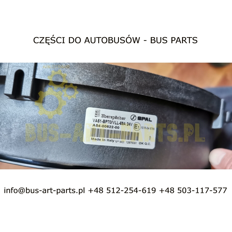 WENTYLATOR KLIMATYZACJI ORYGINAŁ SPAL WCIĄGAJĄCY SSĄCY Q-330 SSACY SPAL SETRA MB TOURISMO TRAVEGO VA51BP70VLL69A VA51-BP70/VLL-6