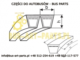 PASEK NAPĘDU POMPY WODY VAN HOOL T9.. T915 T916 T917 SILNIK MAN OE 639601730