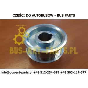 KOŁO PASOWE ALTERNATORA SETRA MERCEDES 9PK zastępuje A4571551815 4571551815 A4571551915 4571551915 A4571552015 4571552015