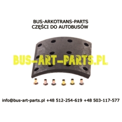 OKŁADZINY HAMULCOWE KOMPLET SETRA BOVA NEOPLAN EOS 233 SILNIK MAN TYŁ VAN HOOL T815 TYŁ