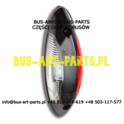 LAMPKA OBRYSOWA BIAŁO CZERWONA 24V LED DIODOWA BOVA SETRA MERCEDES 21079719 a0038205256 0038205256 bez wtyczki z kablem