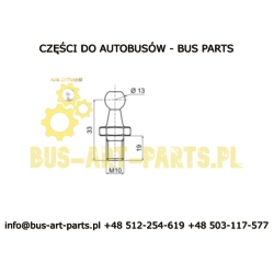 ŚRUBA Z KULKĄ M10 / Q-13